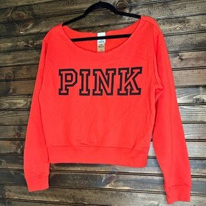 NWT- VS Pink off the shoulder sweatshirt